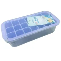 Форма для льоду з контейнером пластикова Stenson R92459 25х11,5х7 см Фіолетовий (23622) Форма для льоду з контейнером пластикова Stenson R92459 25х11,5х7 см Фіолетовий (23622)