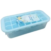 Форма для льда с контейнером пластиковая Stenson R92459 25х11,5х7 см Голубой (23623)