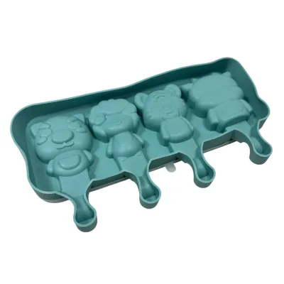 Форма силиконовая для мороженого и конфет Stenson 4415 с силиконовой крышкой 20х14х2,5 см Бирюзовый (23627)