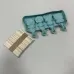 Форма силиконовая для мороженого и конфет Stenson 4418 с силиконовой крышкой 22х12,5х2,5 см Бирюзовый (23628)