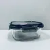 Контейнер скляний квадратний з пластиковою кришкою Krauff Artglas 29-298-024 1200 мл Темно-синій (23637)
