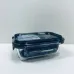 Контейнер стеклянный прямоугольный с пластиковой крышкой Krauff Artglas 29-298-025 400 мл Темно-синий (23638)
