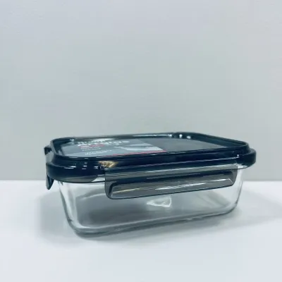 Контейнер стеклянный прямоугольный с пластиковой крышкой Krauff Artglas 29-298-027 1000 мл Темно-синий (23640)