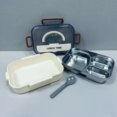Ланч-бокс A-PLUS 1315 24.5x17.5x7.5 см Молочно-коричневий (23648)