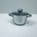 Кастрюля из нержавеющей стали со стеклянной крышкой A-Plus 2164 1,4 л Стальной (23680)