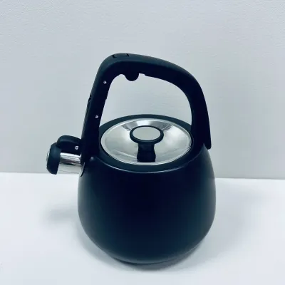 Чайник из нержавеющей стали Maestro MR-1318 со свистком 2.5 л Черный (23705)