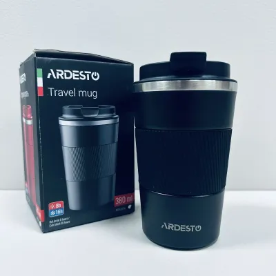 Термочашка из нержавеющей стали Ardesto Urban AR2638TMB 380 мл Черный (23732)