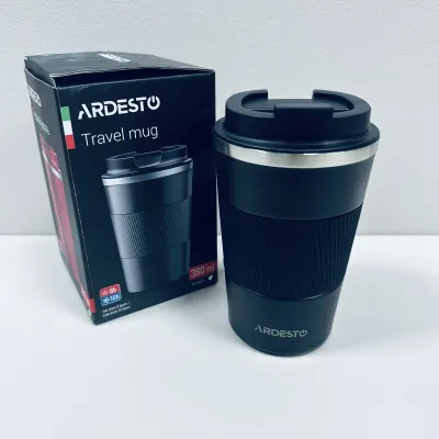 Термочашка из нержавеющей стали Ardesto Urban AR2638TMB 380 мл Черный (23732)