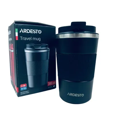 Термочашка из нержавеющей стали Ardesto Urban AR2638TMB 380 мл Черный (23732)