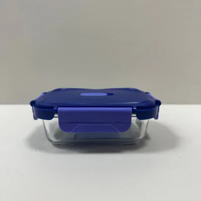 Емкость для еды стеклянная с пластиковой крышкой Luminarc Click Clack X0088 370 мл Синий (23737) Емкость для еды стеклянная с пластиковой крышкой Luminarc Click Clack X0088 370 мл Синий (23737)