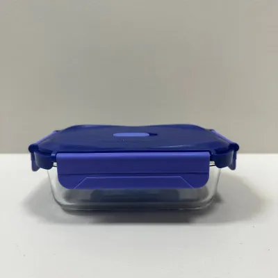 Емкость для еды стеклянная с пластиковой крышкой Luminarc Click Clack X0087 650 мл Синий (23738)