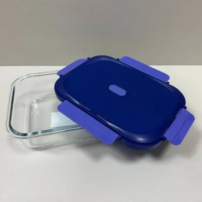 Емкость для еды стеклянная с пластиковой крышкой Luminarc Click Clack X0087 650 мл Синий (23738)