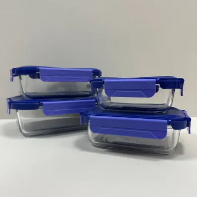 Набор контейнеров Luminarc Click Clack 370/650/1040/1520 мл Синий (23739) Набор контейнеров Luminarc Click Clack 370/650/1040/1520 мл Синий (23739)