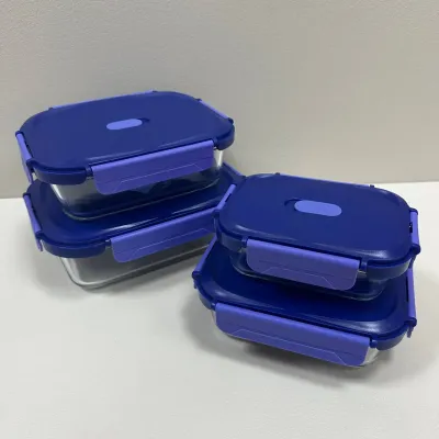 Набор контейнеров Luminarc Click Clack 370/650/1040/1520 мл Синий (23739) Набор контейнеров Luminarc Click Clack 370/650/1040/1520 мл Синий (23739)