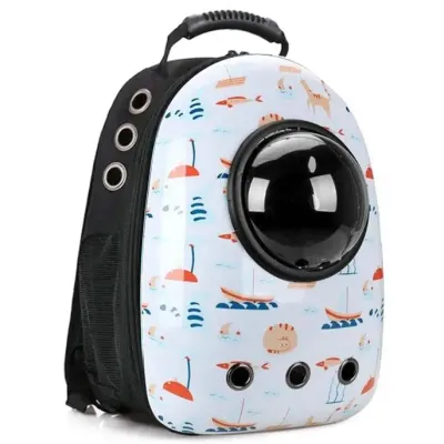 Рюкзак для переноски домашних питомцев CosmoPet CP-87 с иллюминатором 42х31х20 см Разноцветный (3_06373)