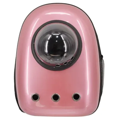 Рюкзак для перенесення домашніх тварин CosmoPet CP-87 з ілюмінатором 42х31х20 см Рожевий (3_06375)