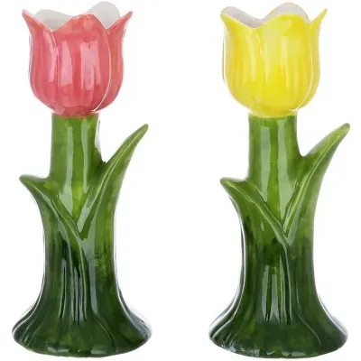 Набор интерьерных подсвечников Bona Tulip 17 см 2 шт Pink Yellow (DP261775) Набор интерьерных подсвечников Bona Tulip 17 см 2 шт Pink Yellow (DP261775)