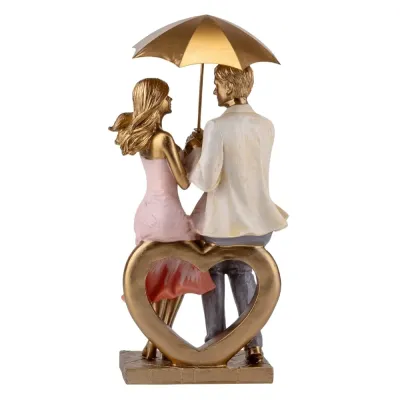 Интерьерная фигурка Sabefet Love under an umbrella 34x14 см Золотистый (261806) Интерьерная фигурка Sabefet Love under an umbrella 34x14 см Золотистый (261806)