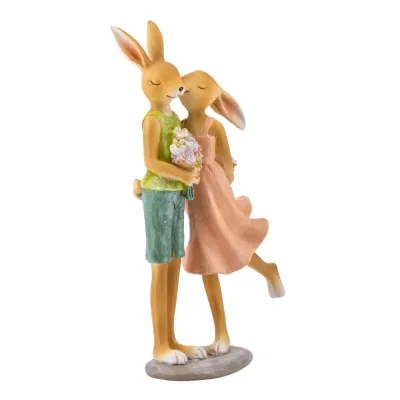 Интерьерная фигурка Sabefet Rabbits' Date 21x12 см Желтый (261818)