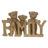 Інтер'єрна фігурка Sabefet Teddy Bear Family 18x10x4 см Золотистий (261822) Інтер'єрна фігурка Sabefet Teddy Bear Family 18x10x4 см Золотистий (261822)