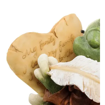 Интерьерная статуэтка Sealmark Frog with a letter 24x24 см Зеленый (261843)