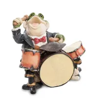 Интерьерная статуэтка Sealmark Drummer frog 9x9x10 см Зеленый (261846)