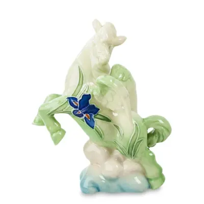 Интерьерная фигурка Pavone Pegasus with floral painting 11x9 см Зеленый (261866)
