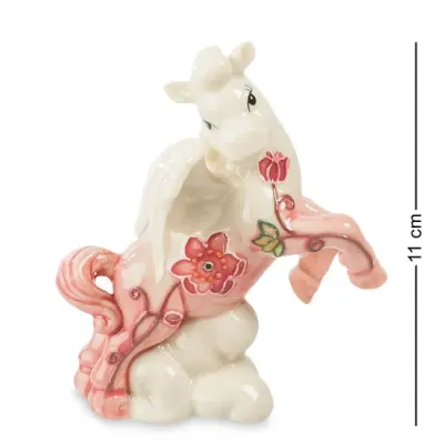 Интерьерная фигурка Pavone Pegasus with floral painting 11x9 см Розовый (261867)