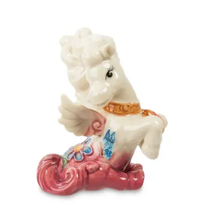 Интерьерная фигурка Pavone Pegasus with floral painting 8.5 см Розовый (261870)