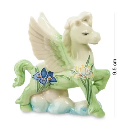 Интерьерная фигурка Pavone Pegasus with floral painting 9.5 см Салатовый (261871)