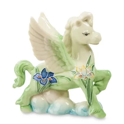 Интерьерная фигурка Pavone Pegasus with floral painting 9.5 см Салатовый (261871)