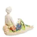 Интерьерная фигурка Pavone Lady with a basket 16x22 см Белый (261888)