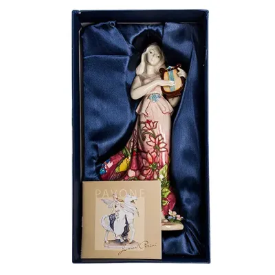 Интерьерная фигурка Pavone Girl with a lyre 23 см Розовый (261895)