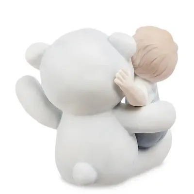 Інтер'єрна фігурка Pavone Boy with teddy bear 9 см Білий (261912)