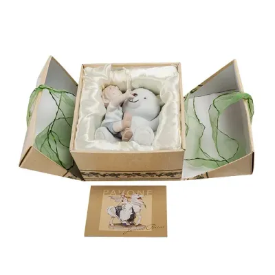 Інтер'єрна фігурка Pavone Boy with teddy bear 9 см Білий (261912)