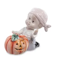 Интерьерная фигурка Pavone Boy with a pumpkin 11 см Белый (261915)