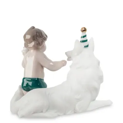 Интерьерная фигурка Pavone Boy with a dog 12 см Белый (261921) Интерьерная фигурка Pavone Boy with a dog 12 см Белый (261921)