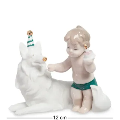 Интерьерная фигурка Pavone Boy with a dog 12 см Белый (261921) Интерьерная фигурка Pavone Boy with a dog 12 см Белый (261921)