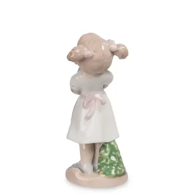 Інтер'єрна фігурка Pavone Girl with teddy bear 10 см Білий (261938)
