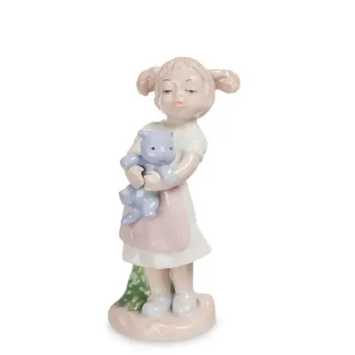 Інтер'єрна фігурка Pavone Girl with teddy bear 10 см Білий (261938) Інтер'єрна фігурка Pavone Girl with teddy bear 10 см Білий (261938)
