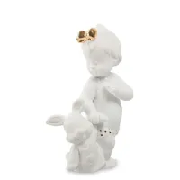 Інтер'єрна фігурка Pavone Girl with bunny 11 см Білий (261940) Інтер'єрна фігурка Pavone Girl with bunny 11 см Білий (261940)