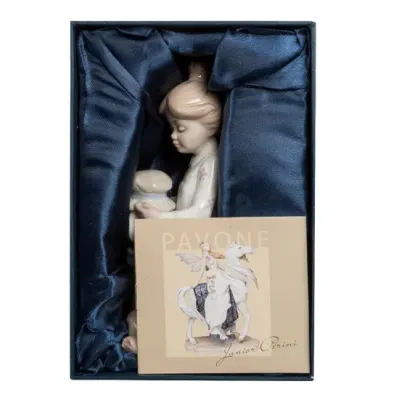 Интерьерная фигурка Pavone Girl with a dog 16 см Белый (261950)