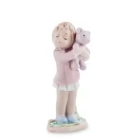 Интерьерная фигурка Pavone Girl with a toy 11 см Розовый (261951)