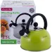 Чайник для плити Young Leaf з нержавіючої сталі 2,5л green Kamille DP262105