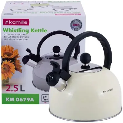 Чайник для плити Young Leaf з нержавіючої сталі 2,5л lactic Kamille DP262106 Чайник для плити Young Leaf з нержавіючої сталі 2,5л lactic Kamille DP262106