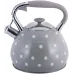 Чайник для плити  із нержавіючої сталі 3л Grey with white polka dots
 Kamille DP262109