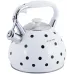Чайник для плити  із нержавіючої сталі 3л white with black polka dots
 Kamille DP262110