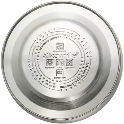 Чайник для плиты Whistling Kettle Marshmallow 3л из нержавеющей стали 3л silver Kamille DP262115 Чайник для плиты Whistling Kettle Marshmallow 3л из нержавеющей стали 3л silver Kamille DP262115