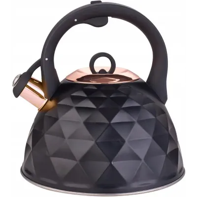 Чайник для плити Black crystal 3л з нержавіючої сталі Kamille DP262117