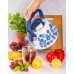 Чайник для плити Flower field із нержавіючої сталі 2,7л white with blue Kamille DP262118 Чайник для плити Flower field із нержавіючої сталі 2,7л white with blue Kamille DP262118
